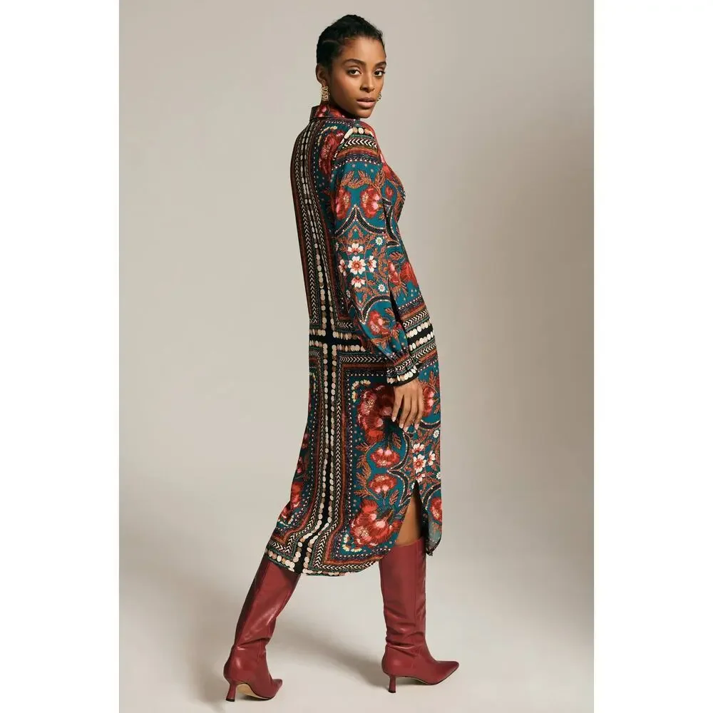 Farm Rio Long-Sleeve Shirt Dress - Picture 4 of 4